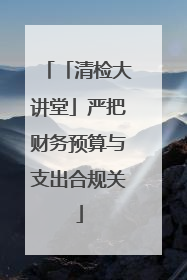 「清检大讲堂」严把财务预算与支出合规关