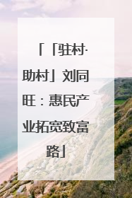 「驻村·助村」刘同旺：惠民产业拓宽致富路