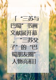 “三苏与巴蜀”书画文献展开幕，“三苏父子”的“巴蜀朋友圈”人物亮相