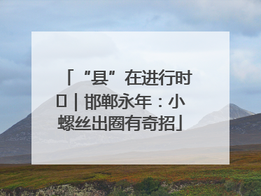 “县”在进行时⑬｜邯郸永年：小螺丝出圈有奇招