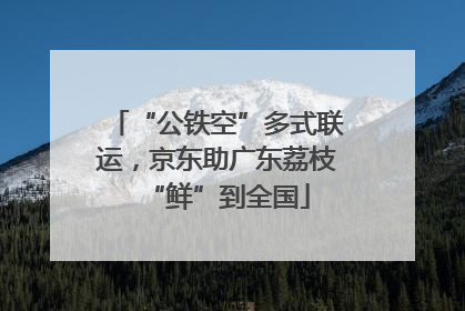 “公铁空”多式联运，京东助广东荔枝“鲜”到全国