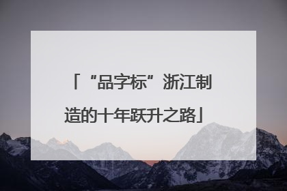 “品字标”浙江制造的十年跃升之路