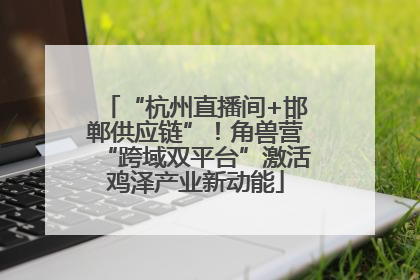 “杭州直播间+邯郸供应链”！角兽营“跨域双平台”激活鸡泽产业新动能