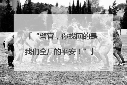 “警官，你找回的是我们全厂的平安！”