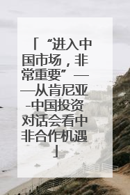 “进入中国市场，非常重要”——从肯尼亚-中国投资对话会看中非合作机遇