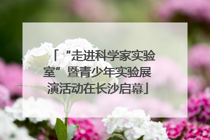 “走进科学家实验室”暨青少年实验展演活动在长沙启幕