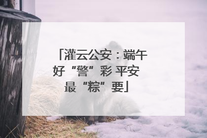 灌云公安：端午好“警”彩 平安最“粽”要