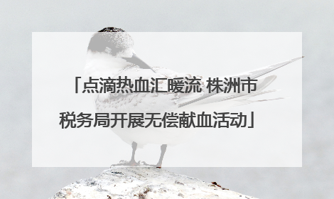 点滴热血汇暖流 株洲市税务局开展无偿献血活动