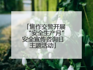 焦作交警开展“安全生产月”安全宣传咨询日主题活动