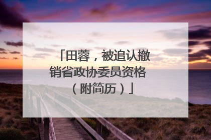 田蓉，被追认撤销省政协委员资格（附简历）
