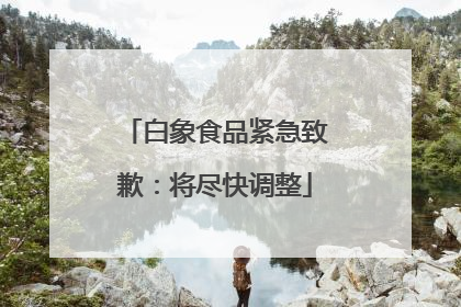 白象食品紧急致歉：将尽快调整