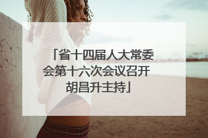 省十四届人大常委会第十六次会议召开 胡昌升主持