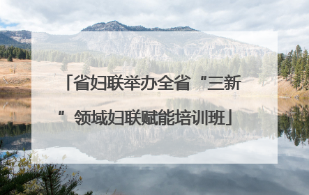 省妇联举办全省“三新”领域妇联赋能培训班