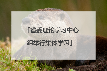 省委理论学习中心组举行集体学习