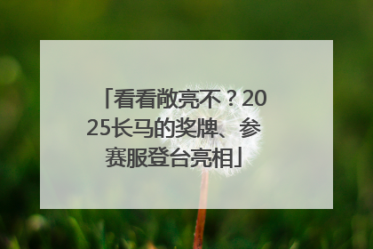 看看敞亮不？2025长马的奖牌、参赛服登台亮相