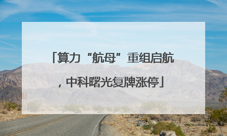 算力“航母”重组启航，中科曙光复牌涨停