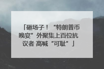 砸场子！“特朗普币晚宴”外聚集上百位抗议者 高喊“可耻”