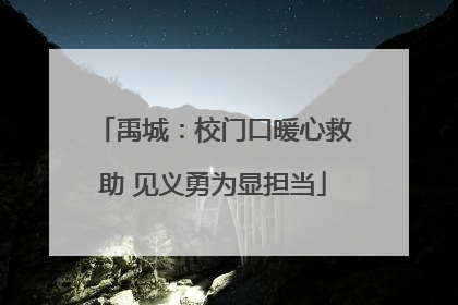 禹城：校门口暖心救助 见义勇为显担当