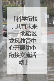 科学衔接，共育未来——北碚区龙凤教管中心开展幼小衔接交流活动