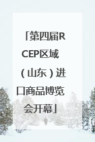第四届RCEP区域（山东）进口商品博览会开幕