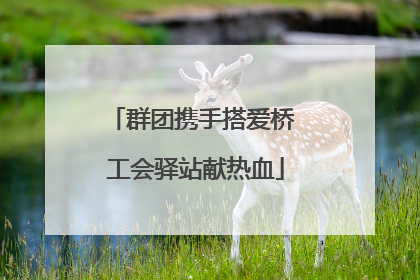 群团携手搭爱桥 工会驿站献热血