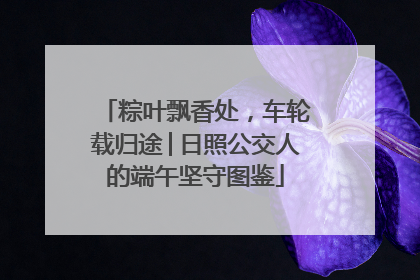 粽叶飘香处，车轮载归途│日照公交人的端午坚守图鉴