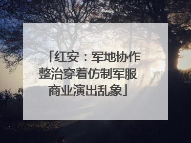 红安：军地协作整治穿着仿制军服商业演出乱象