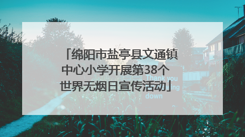 绵阳市盐亭县文通镇中心小学开展第38个世界无烟日宣传活动