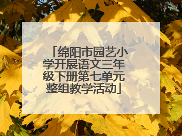 绵阳市园艺小学开展语文三年级下册第七单元整组教学活动