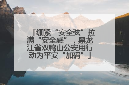 绷紧“安全弦”拉满“安全感”，黑龙江省双鸭山公安用行动为平安“加码”