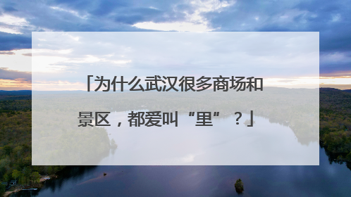 为什么武汉很多商场和景区，都爱叫“里”？