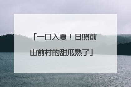 一口入夏！日照前山前村的甜瓜熟了