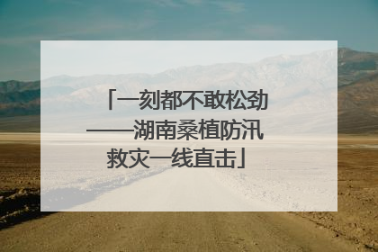 一刻都不敢松劲——湖南桑植防汛救灾一线直击