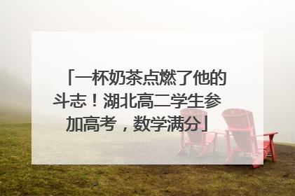 一杯奶茶点燃了他的斗志！湖北高二学生参加高考，数学满分