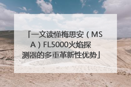一文读懂梅思安（MSA）FL5000火焰探测器的多重革新性优势