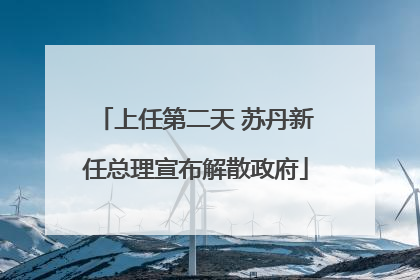 上任第二天 苏丹新任总理宣布解散政府