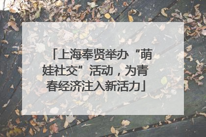 上海奉贤举办“萌娃社交”活动，为青春经济注入新活力