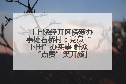 上饶经开区傍罗办事处石桥村：党员“下田”办实事 群众“点赞”笑开颜