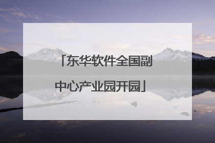 东华软件全国副中心产业园开园