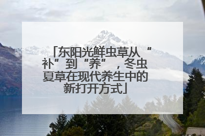 东阳光鲜虫草从“补”到“养”，冬虫夏草在现代养生中的新打开方式