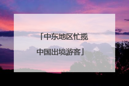 中东地区忙揽中国出境游客