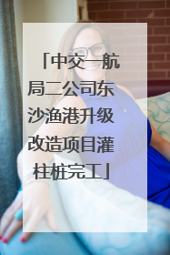 中交一航局二公司东沙渔港升级改造项目灌柱桩完工