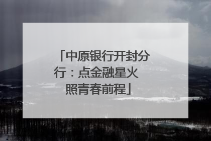 中原银行开封分行：点金融星火 照青春前程