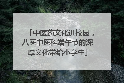 中医药文化进校园，八医中医科端午节的深厚文化带给小学生