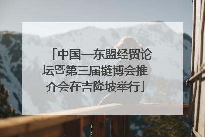 中国—东盟经贸论坛暨第三届链博会推介会在吉隆坡举行