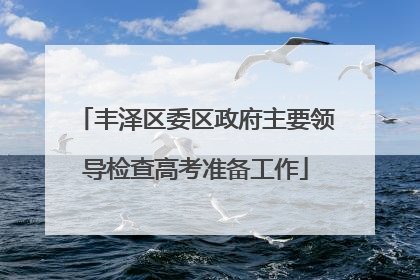丰泽区委区政府主要领导检查高考准备工作