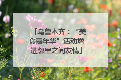 乌鲁木齐：“美食嘉年华”活动增进邻里之间友情