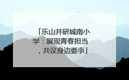 乐山井研城南小学：展现青春担当，共议身边要事
