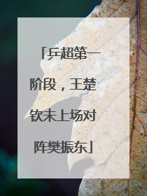 乒超第一阶段，王楚钦未上场对阵樊振东
