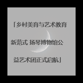 乡村美育与艺术教育新范式 扬琴博物馆公益艺术团正式启航